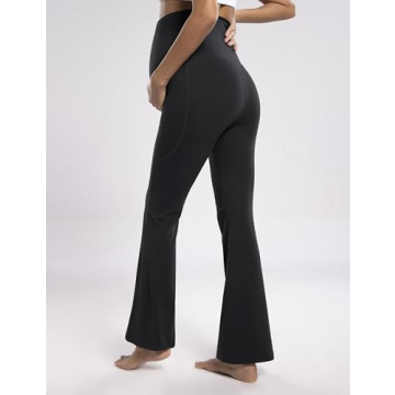 Comfortable Maternity Flare Leggings with Pockets