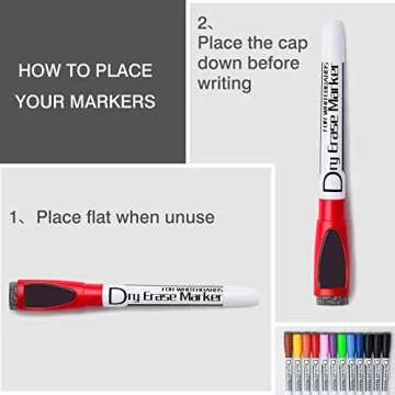 Volcanics Magnetic Dry Erase Markers Pack of 12 Fine Tip