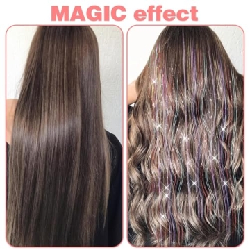 ZYXQZYX Hair Tinsel Kit - 18 Glitter Extensions