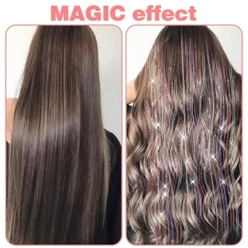 ZYXQZYX Hair Tinsel Kit - 18 Glitter Extensions