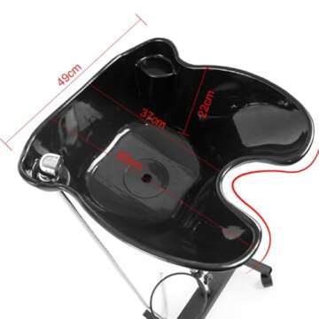 Power-Driven Portable Mobile Shampoo Bowl - Adjustable Sink for Hair Washing