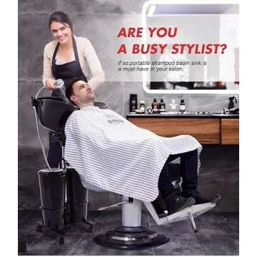 Portable Height-Adjustable Shampoo Bowl for Hair Care