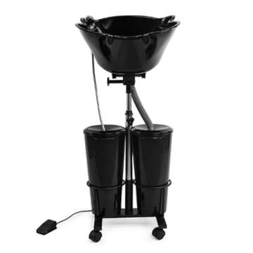 Portable Height-Adjustable Shampoo Bowl for Hair Care