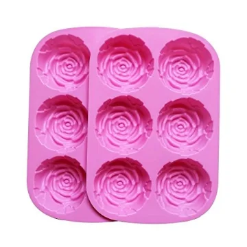 Rose Silicone Molds for Ice, Chocolate, Soaps - 2 Pack