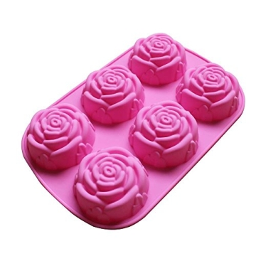 Rose Silicone Molds for Ice, Chocolate, Soaps - 2 Pack