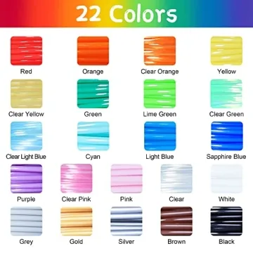 BBLIFE 1.75mm PLA Filament Sample Pack with 22 Colors