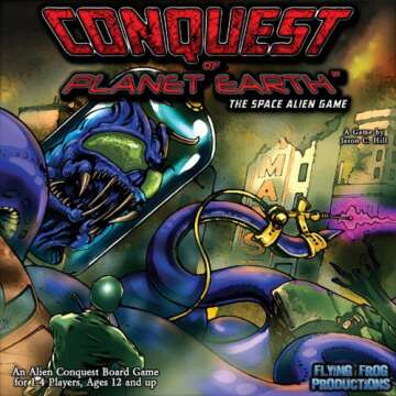 Flying Frog Productions Conquest of Planet Earth: The Space Alien Game - A Thrilling Board Game Adve...