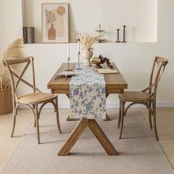 Pastoral 14x72 Table Runner - Washable Floral Design