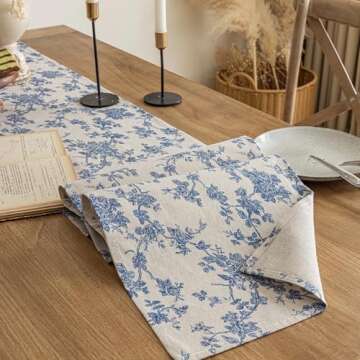 Pastoral 14x72 Table Runner - Washable Floral Design