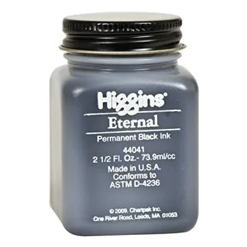 Higgins Black Eternal Ink, 2.5 Oz Bottle - Perfect for Calligraphy & Writing