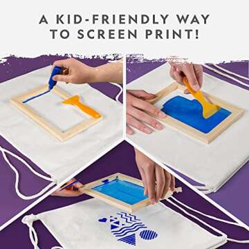 National Geographic Kids Screen Printing Kit - Arts and Crafts Silk Screen Printing Kit with Fabric ...
