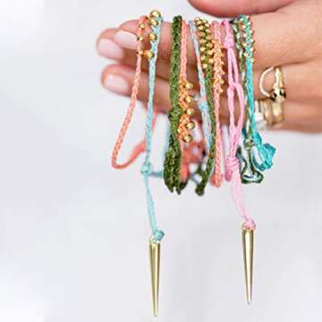 BUYGOO 735 Yards 0.8mm Nylon Beading String Chinese Knotting Cord Nylon Shamballa Cord Beading String for Necklace Bracelet Beading Kumihimo Chinese Knot - 15 Colors