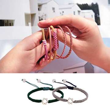 BUYGOO 735 Yards 0.8mm Nylon Beading String Chinese Knotting Cord Nylon Shamballa Cord Beading String for Necklace Bracelet Beading Kumihimo Chinese Knot - 15 Colors