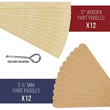 TCP Global Epoxy Resin Paint Mixing Cups Plastic Liquid Measuring Essentials Supplies Kit - Disposable Plastic, Lids, Paint Sticks, Mini Mixing Paddles, Auto Paint Strainers & Paint Can Opener