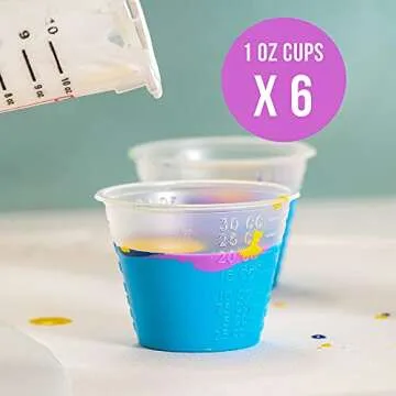 TCP Global Epoxy Resin Paint Mixing Cups Plastic Liquid Measuring Essentials Supplies Kit - Disposable Plastic, Lids, Paint Sticks, Mini Mixing Paddles, Auto Paint Strainers & Paint Can Opener