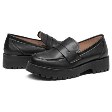 U-lite Women’s Chunky Platform Loafers - Comfort & Style