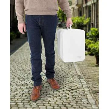 Cooluli Vibe Mini Fridge for Bedroom - With Cool Front Magnetic Whiteboard - 15L Portable Small Refrigerator for Travel, Car & Office Desk - Plug In Cooler & Warmer for Food, Drinks & Skincare (White)