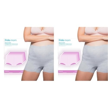 Frida Mom Women's Boyshort, Grey, Regular Size for Postpartum Comfort and Support