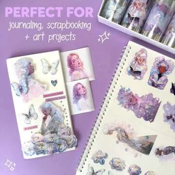 Fayware PET Washi Tapes for Journaling, Scrapbooking & Crafting. Cut and Use as Holographic Stickers...