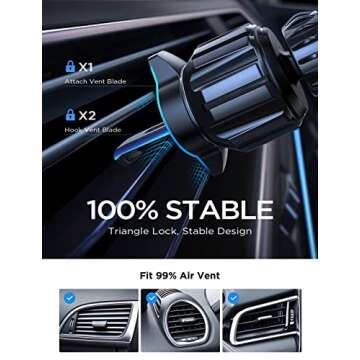 LISEN MagSafe Car Phone Vent Mount - Hands-Free Convenience