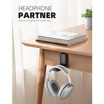 Lamicall Headphone Stand - Versatile Adhesive Holder