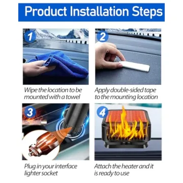 Fast Heating 12V Car Heater Fan Defroster Portable