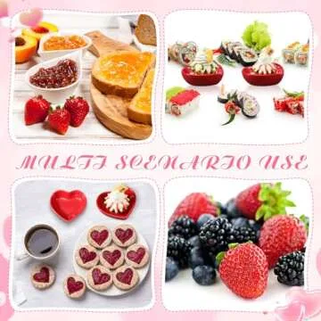 ZCYSRLQIN 6 Pieces Heart Shaped Bowls Ceramic Dip Bowl Plates Multipurpose Salad Bowls Appetizer Plates Cooking Gifts for Candy Sauce Sushi Dipping Serving Wedding Anniversary Valentine's Day (Red)