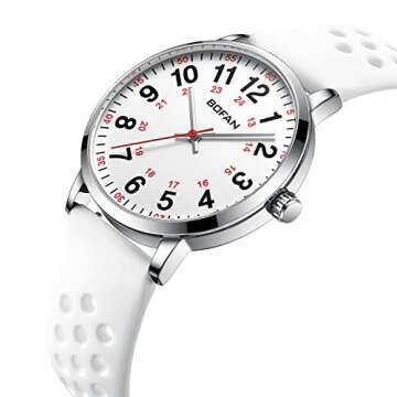 BOFAN Nurse Watch for Medical Professionals,Students,Doctors with Easy to Read Dial,Second Hand and ...