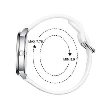 BOFAN Nurse Watch for Medical Professionals,Students,Doctors with Easy to Read Dial,Second Hand and 24 Hour,Soft and Breathable White Silicone Band,Water Resistant