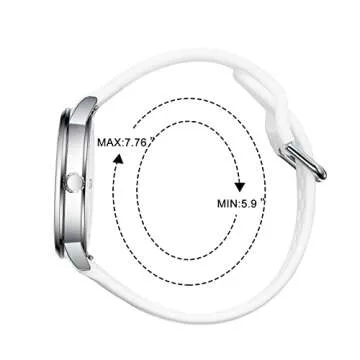 BOFAN Nurse Watch for Medical Professionals,Students,Doctors with Easy to Read Dial,Second Hand and 24 Hour,Soft and Breathable White Silicone Band,Water Resistant