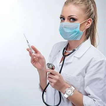 BOFAN Nurse Watch for Medical Professionals,Students,Doctors with Easy to Read Dial,Second Hand and 24 Hour,Soft and Breathable White Silicone Band,Water Resistant