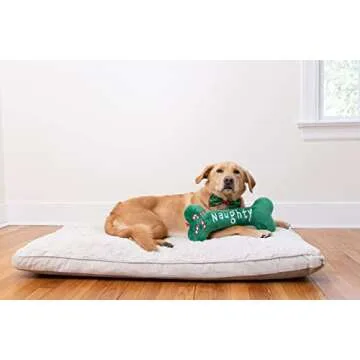 Huxley & Kent Bow Tie for Pets | Naughty & Nice (Extra-Large) | Christmas Holiday Bow Tie Collar Attachment | Fun Bow Ties for Dogs & Cats | Cute, Comfortable, and Durable | H&K Bow Tie