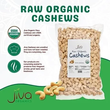 Jiva Organics Raw Organic Whole Cashews 2 Pounds
