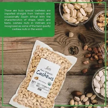 Jiva Organics Raw Organic Whole Cashews 2 Pounds