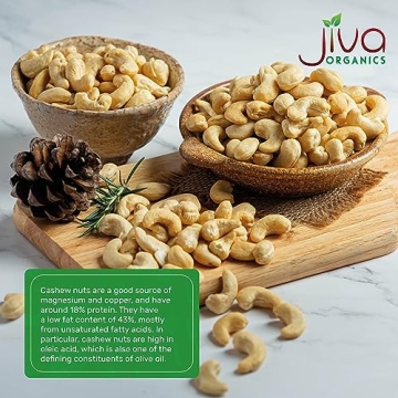 Jiva Organics Raw Organic Whole Cashews 2 Pounds