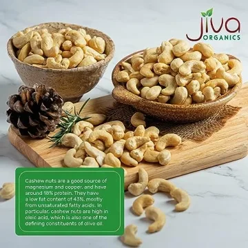 Jiva Organics Raw Organic Whole Cashews 2 Pounds