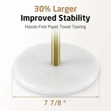 KES Marble Paper Towel Holder - Elegant Gold Design for Kitchens