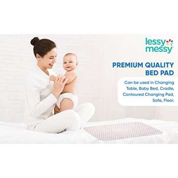 Baby Changing Pad for Dresser- Baby Diaper Changing Pad, The Only Changing Pad Waterproof at High-Temperature Large Diaper Changing Mat Travel (Peach Chevron)