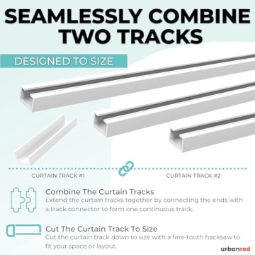UrbanRed Self Adhesive Curtain Track Easy Install 9.8FT
