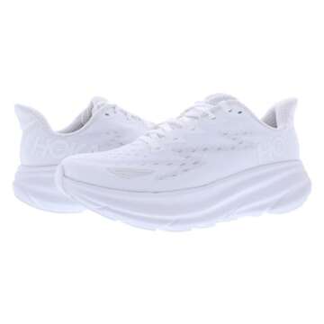 HOKA Clifton 9 Womens Shoes Size 7.5 White/White