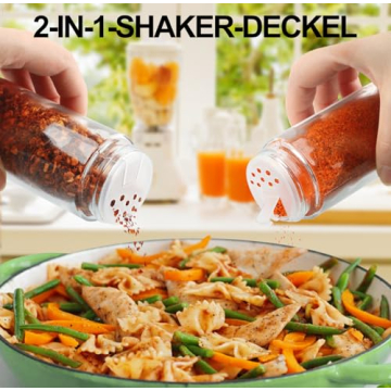 AISIPRIN 24 Pcs Glass Spice Jars Set with Labels