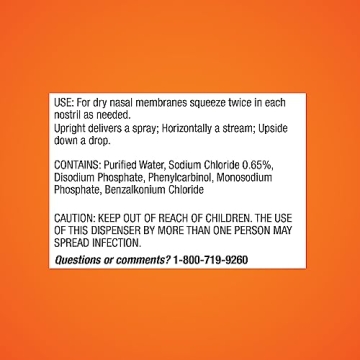 Amazon Basic Care Saline Nasal Spray, 3 fl oz (Pack of 2)