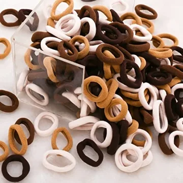 Vibrant Qarwayoc Mini Hair Ties for Girls - Soft Holders