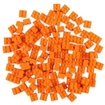 Strictly Briks Compatible with Lego Classic Bricks Starter Kit, Orange, 144 Pieces, 2x2 Inches, Buil...