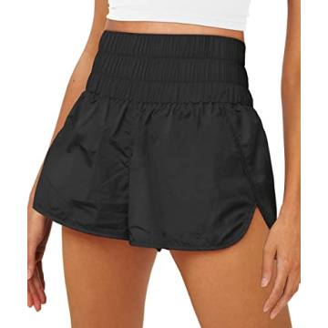 AUTOMET Women's Stylish High Waisted Athletic Shorts