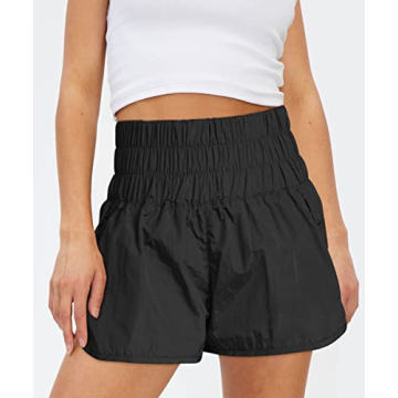 AUTOMET Women's Stylish High Waisted Athletic Shorts
