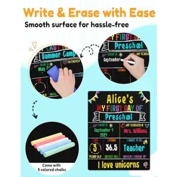 Double-Sided First & Last Day School Chalkboard Sign