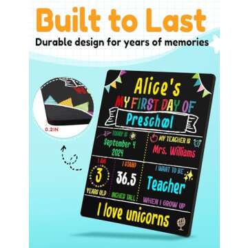 Double-Sided First & Last Day School Chalkboard Sign