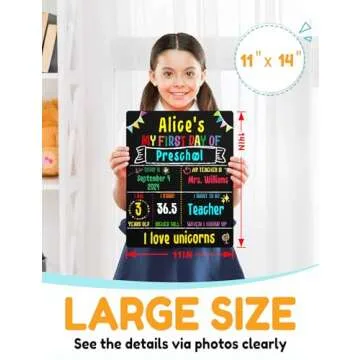 Double-Sided First & Last Day School Chalkboard Sign