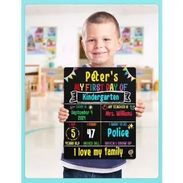 Double-Sided First & Last Day School Chalkboard Sign